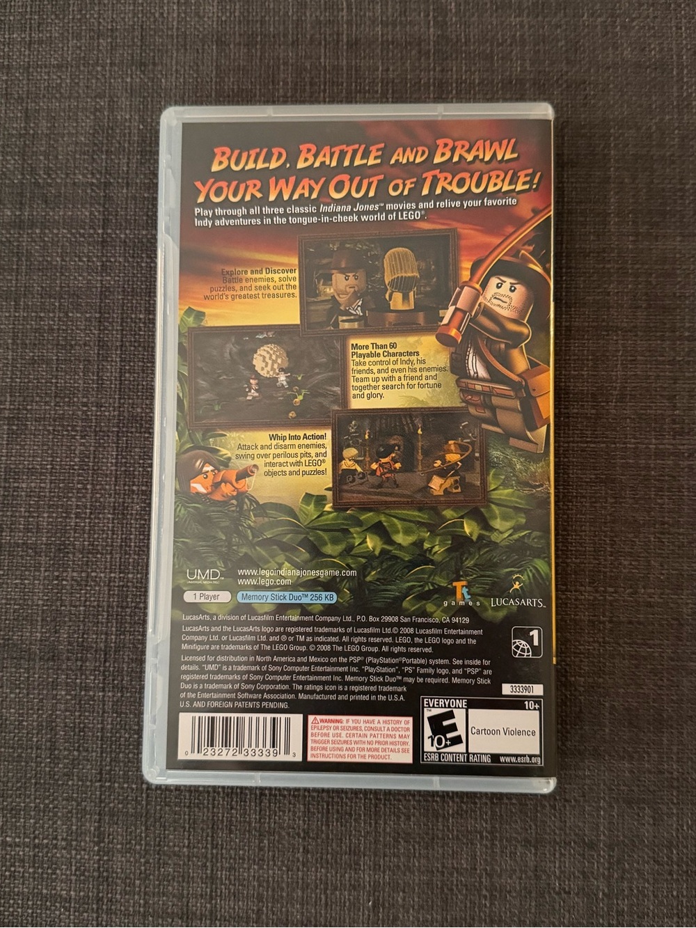 LEGO Indiana Jones The Original Adventures Sony PSP Game Complete - Picture 2 of 3